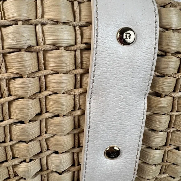 Kate Spade Rattan Clutch striped interior fabric lining - Picture 10 of 14